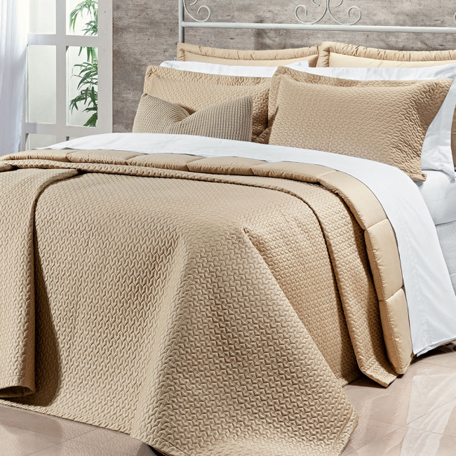 Cobre Leito Solteiro Pádua Tecido 400 Fios Egípcio 100% Algodão 02 Peças - Cáqui