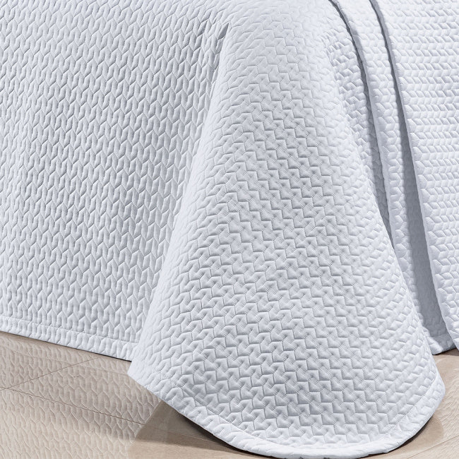 Cobre Leito Casal Super King Pádua Tecido 400 Fios Egípcio 100% Algodão 03 Peças - Branco