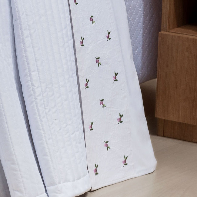 Roupa de Cama Casal King Ellora 200 Fios 100% Algodão 04 Peças - Branco