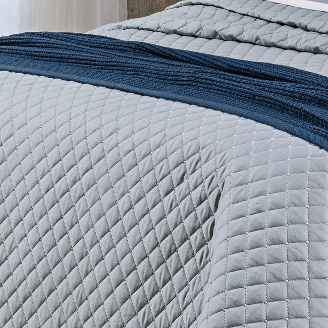 Cobre Leito Casal Super King Laisa Tecido 400 Fios Egípcio 03 Peças - Concreto