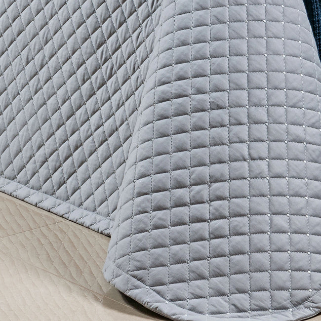 Cobre Leito Casal King Laisa Tecido 400 Fios Egípcio 03 Peças - Concreto