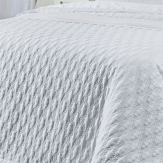 Cobre Leito Casal King Venetto Tecido 400 Fios Egípcio 100% Algodão 03 Peças - Branco