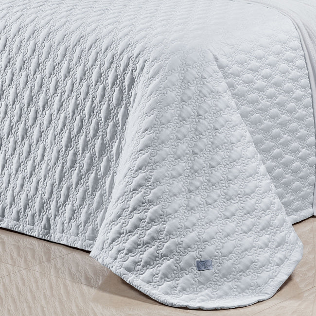 Cobre Leito Casal King Venetto Tecido 400 Fios Egípcio 100% Algodão 03 Peças - Branco