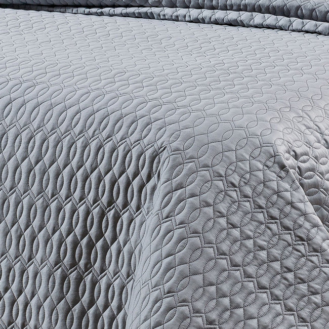 Cobre Leito Casal Queen Dakar 400 Fios Egípcio 100% Algodão 03 Peças - Concreto