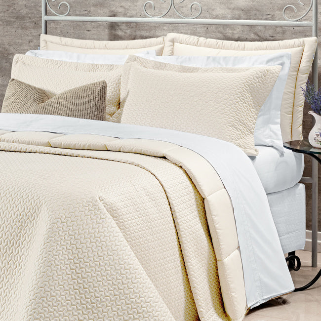 Cobre Leito Casal Super King Pádua Tecido 400 Fios Egípcio 100% Algodão 03 Peças - Palha