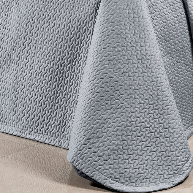 Cobre Leito Casal Super King Pádua Tecido 400 Fios Egípcio 100% Algodão 03 Peças - Concreto