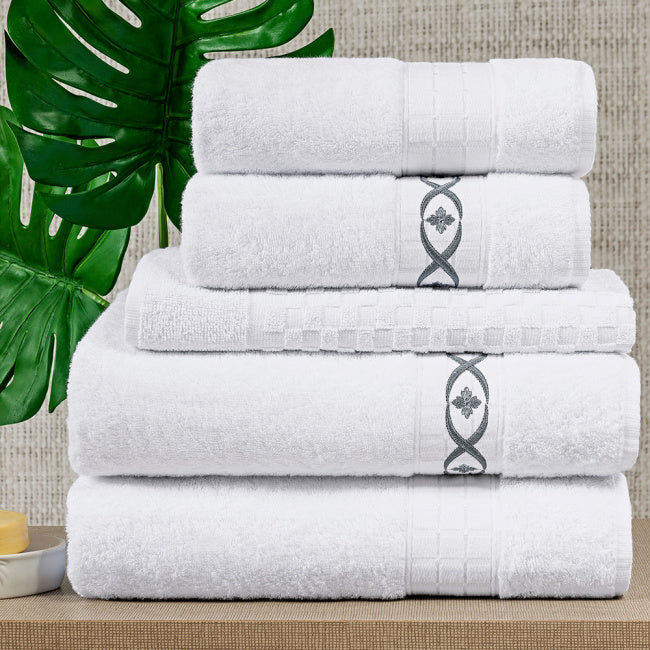 Jogo de Banho Dakar Tecido Egípcio 100% Algodão 05 Peças - Concreto