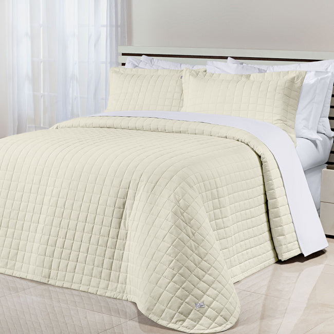 Cobre Leito Casal Super King Glass Tecido 200 Fios 100% Algodão 03 Peças - Palha