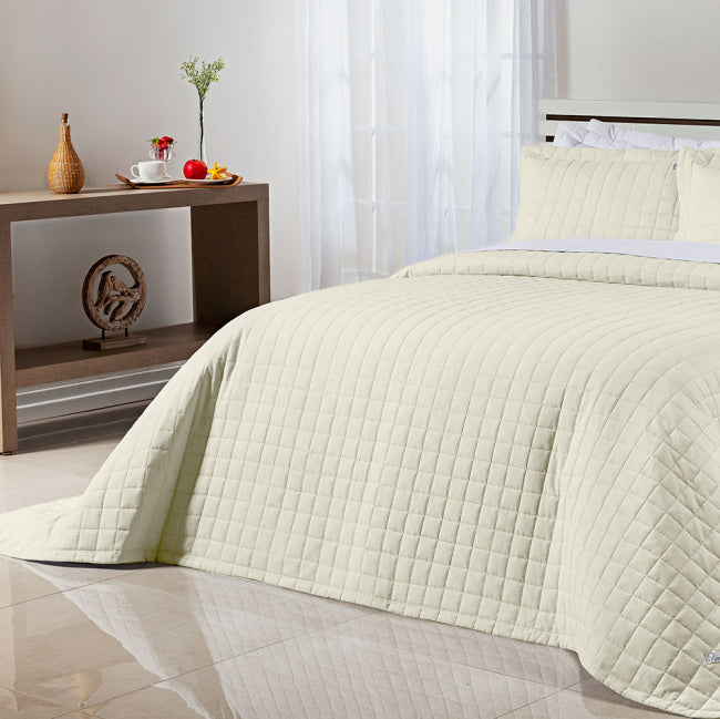 Cobre Leito Casal Super King Glass Tecido 200 Fios 100% Algodão 03 Peças - Palha