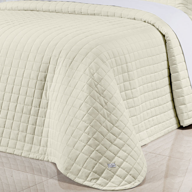 Cobre Leito Casal Super King Glass Tecido 200 Fios 100% Algodão 03 Peças - Palha