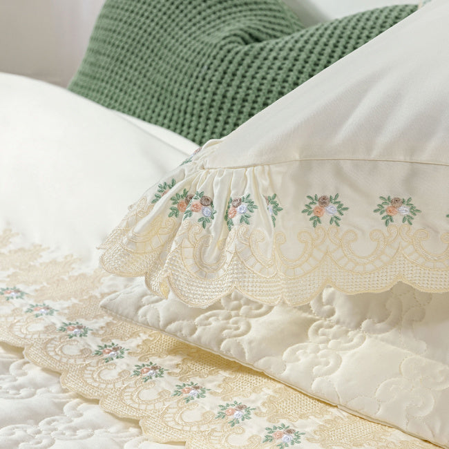 Roupa de Cama Casal Queen Venetto 400 Fios Egípcio 100% Algodão 04 Peças - Palha