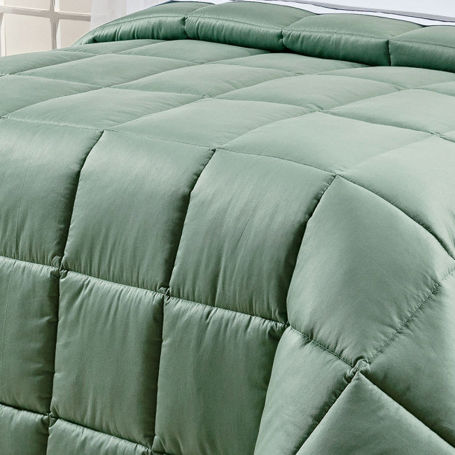 Edredom Casal King Pádua Tecido 400 Fios Egípcio 100% Algodão 03 Peças - Verde