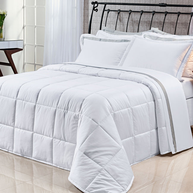 Edredom Casal King Pádua Tecido 400 Fios Egípcio 100% Algodão 03 Peças - Branco