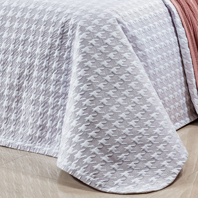 Cobre Leito Solteiro Versilia Tecido 400 Fios Egípcio 02 Peças - Branco / Nude