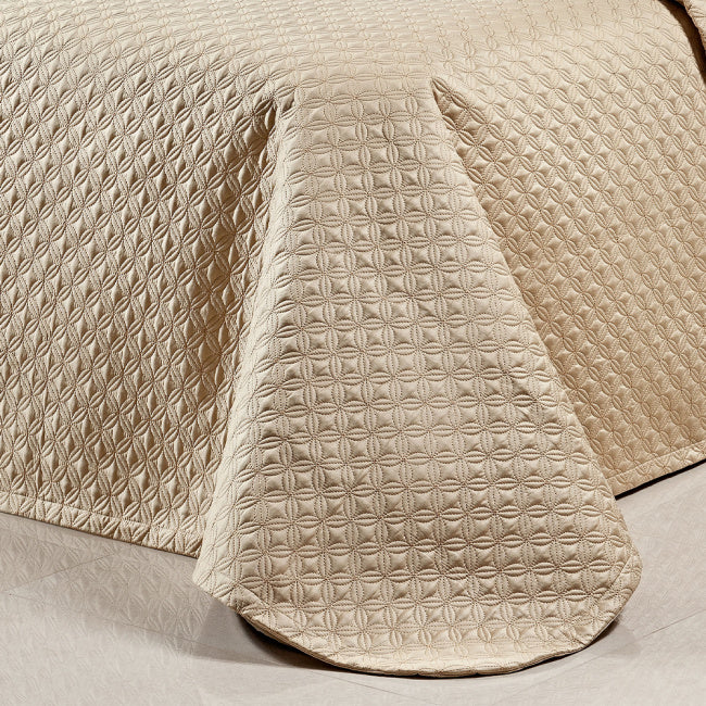 Cobre Leito Casal King Torino Tecido 400 Fios Egípcio 03 Peças - Cáqui