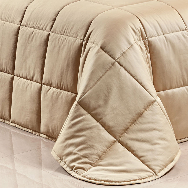 Edredom Casal Queen Pádua Tecido 400 Fios Egípcio 100% Algodão 03 Peças - Cáqui