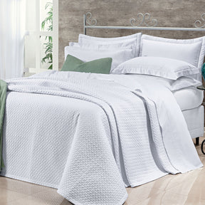 Cobre Leito Pádua Super King 3,15m x 2,70m 14 Peças 400 Fios Egípcios 100% Algodão - Branco