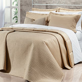 Cobre Leito Solteiro Pádua Tecido 400 Fios Egípcio 100% Algodão 02 Peças - Cáqui