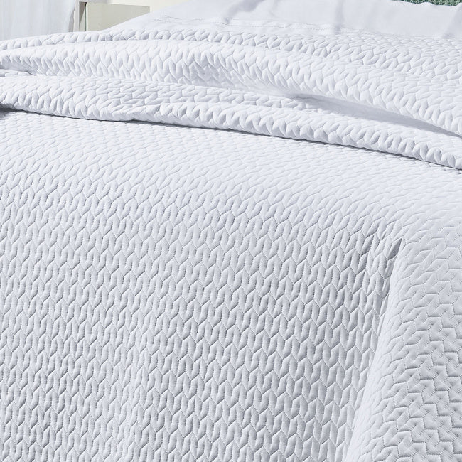 Cobre Leito Pádua Super King 3,15m x 2,70m 14 Peças 400 Fios Egípcios 100% Algodão - Branco