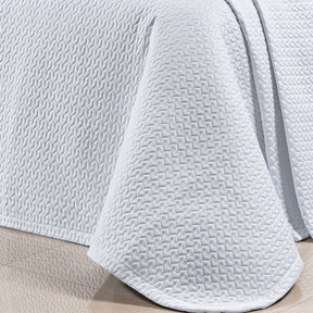 Cobre Leito Casal Super King Pádua Tecido 400 Fios Egípcio 100% Algodão 03 Peças - Branco