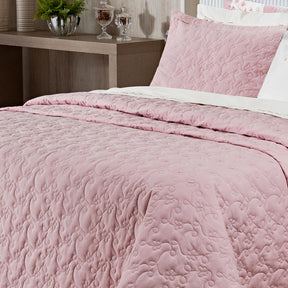 Cobre Leito Solteiro Clara 200 Fios 100% Algodão 02 Peças - Rosa Chá