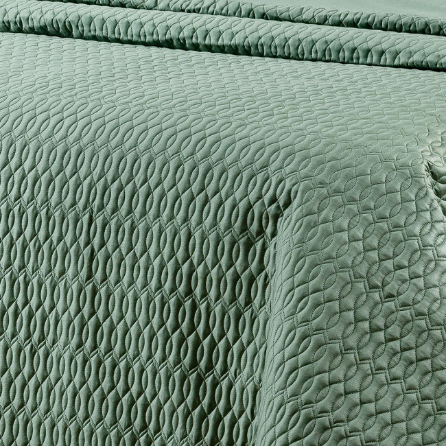 Cobre Leito Casal King Dakar 400 Fios Egípcio 100% Algodão 03 Peças - Verde