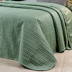 Cobre Leito Casal King Dakar 400 Fios Egípcio 100% Algodão 03 Peças - Verde