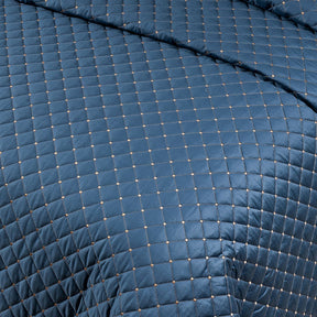 Cobre Leito Casal Super King Laisa Tecido 400 Fios Egípcio 03 Peças - Azul