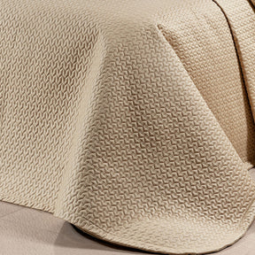 Cobre Leito Solteiro Pádua Tecido 400 Fios Egípcio 100% Algodão 02 Peças - Cáqui