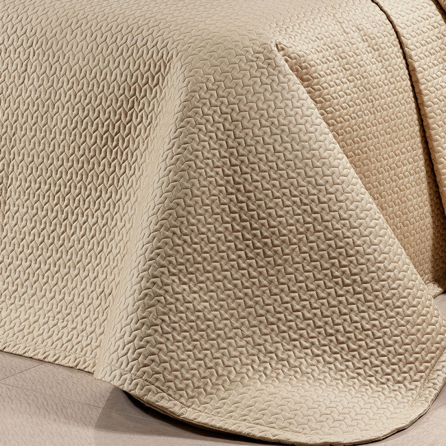 Cobre Leito Casal Super King Pádua Tecido 400 Fios Egípcio 100% Algodão 03 Peças - Cáqui