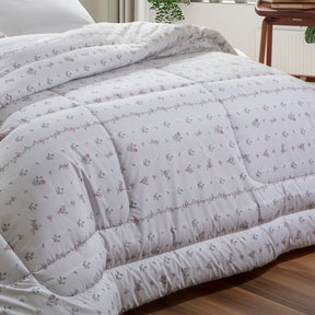 Cobre Leito Queen Essenza Percal Acetinado 200 Fios Egípcios 100% Algodão 2,60m x 2,40m 03 Peças - Florate