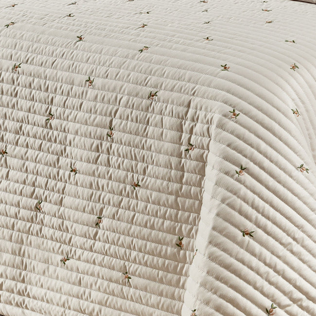 Cobre Leito Casal Super King Ellora Percal 400 Fios 03 Peças - Bege