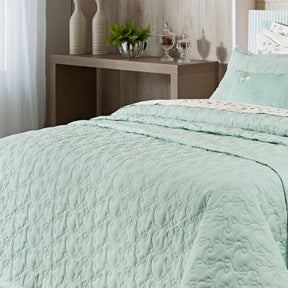 Cobre Leito Casal King Clara 200 Fios 100% Algodão 03 Peças - Verde