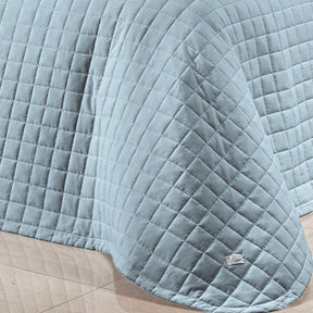 Cobre Leito Casal Super King Glass Tecido 200 Fios 100% Algodão 03 Peças - Azul Claro