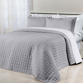 Cobre Leito Casal King Glass Tecido 200 Fios 100% Algodão 03 Peças - Concreto