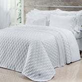 Cobre Leito Casal King Venetto Tecido 400 Fios Egípcio 100% Algodão 03 Peças - Branco