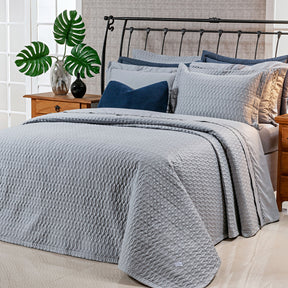 Cobre Leito Casal Queen Dakar 400 Fios Egípcio 100% Algodão 03 Peças - Concreto