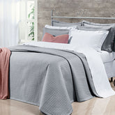 Cobre Leito Casal Super King Pádua Tecido 400 Fios Egípcio 100% Algodão 03 Peças - Concreto