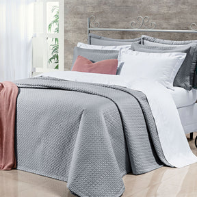 Cobre Leito Casal Super King Pádua Tecido 400 Fios Egípcio 100% Algodão 03 Peças - Concreto