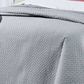 Cobre Leito Casal Super King Pádua Tecido 400 Fios Egípcio 100% Algodão 03 Peças - Concreto