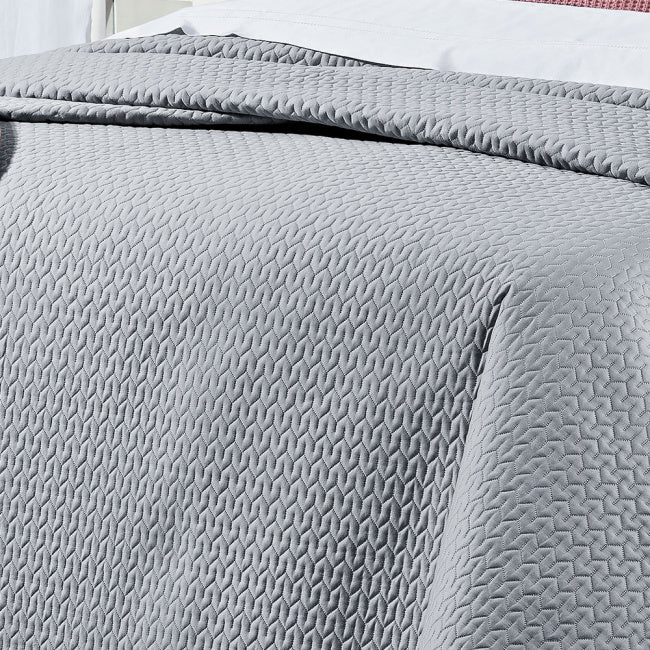 Cobre Leito Casal Super King Pádua Tecido 400 Fios Egípcio 100% Algodão 03 Peças - Concreto