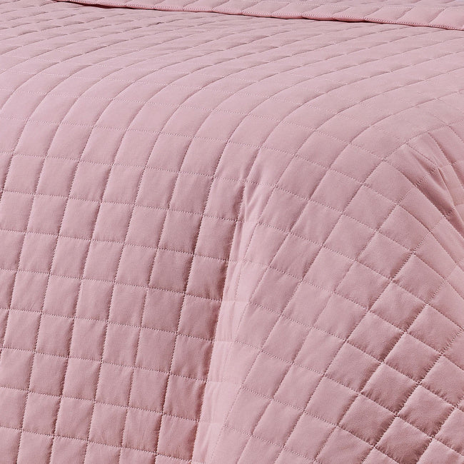 Cobre Leito Solteiro King Glass Tecido 200 Fios 100% Algodão 02 Peças - Rosa Chá