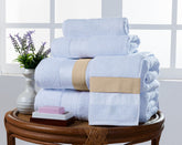 Jogo de Banho Laisa Tecido Egípcio 100% Algodão 05 Peças - Branco / Dourado