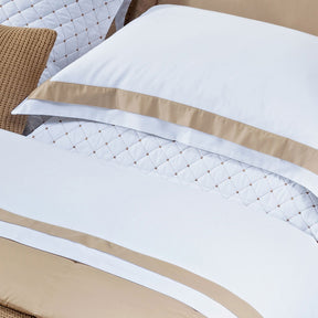 Roupa de Cama Casal King Laisa 400 Fios Egípcio 100% Algodão 04 Peças - Dourado