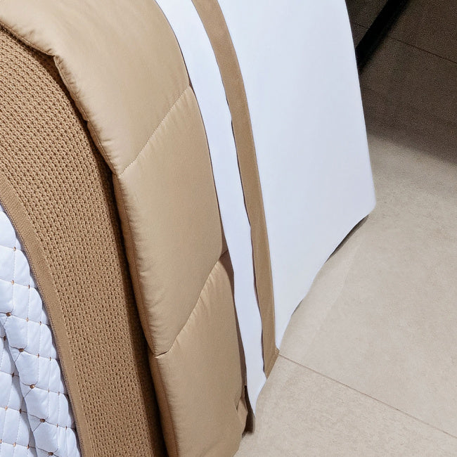 Roupa de Cama Casal Queen Laisa 400 Fios Egípcio 100% Algodão 04 Peças - Dourado