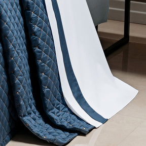 Roupa de Cama Casal King Laisa 400 Fios Egípcio 100% Algodão 04 Peças - Azul