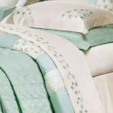 Roupa de Cama Casal King Clara 200 Fios 100% Algodão 04 Peças - Palha / Verde