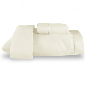 Roupa de Cama Lençol Solteiro Suavit Percal 400 Fios Ponto Palito 03 Peças - Palha