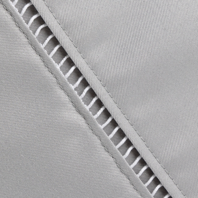 Roupa de Cama Lençol Solteiro Suavit Percal 400 Fios Ponto Palito 03 Peças - Cinza