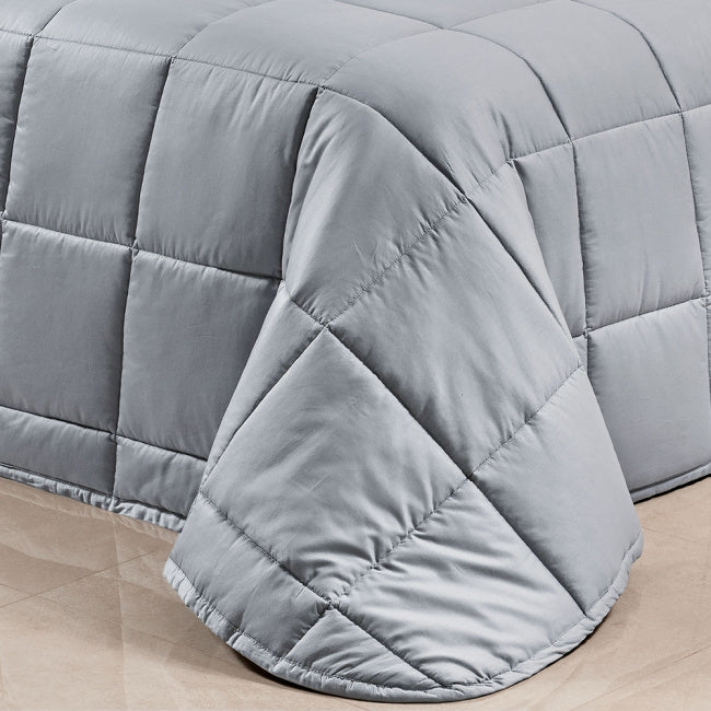 Edredom Casal King Pádua Tecido 400 Fios Egípcio 100% Algodão 03 Peças - Concreto